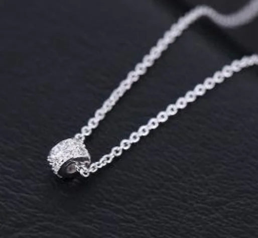 Korean Jewelry, Zirconia Minimalist Necklace