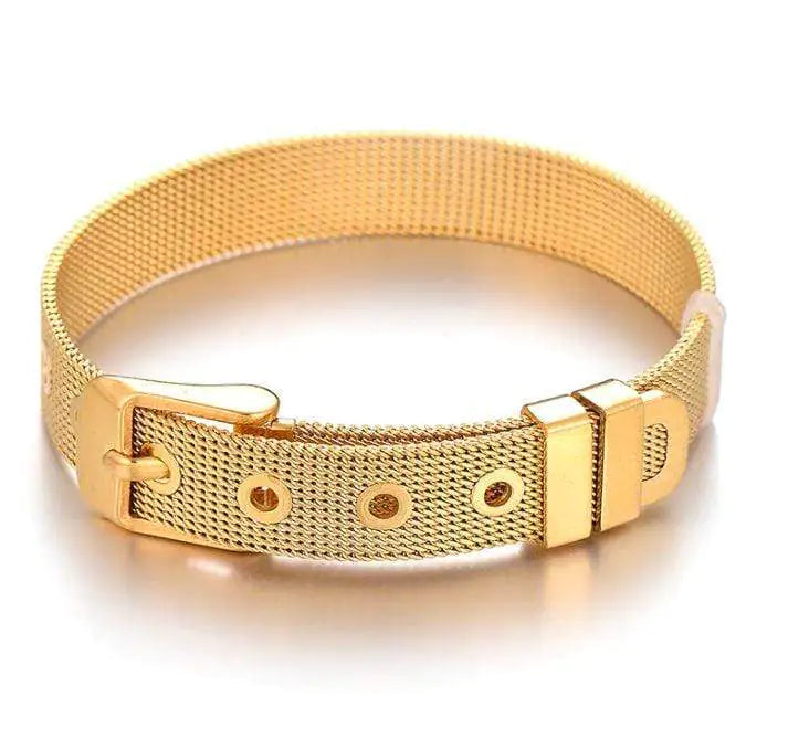 Stainless Steel Slider Bracelet - Gold