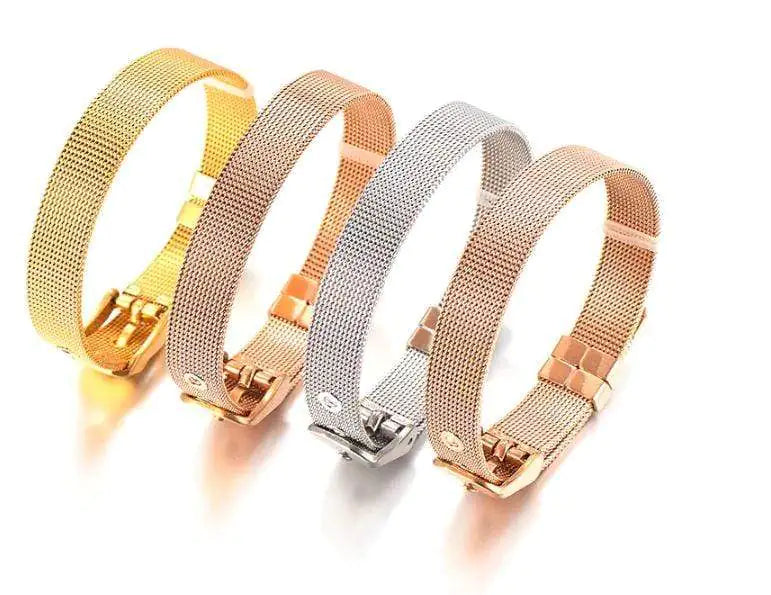 Stainless Steel Slider Bracelet - Gold