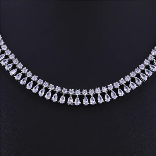 Classic Jewelry Set: Teardrop Earrings & Necklace