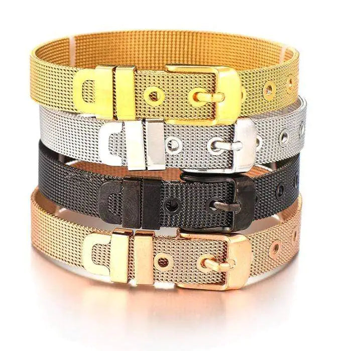 Stainless Steel Slider Bracelet - Gold