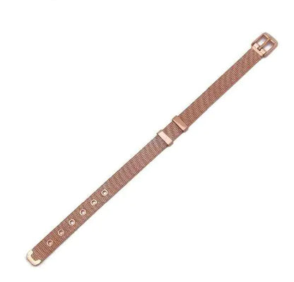 Stainless Steel Slider Bracelet - Rose Gold