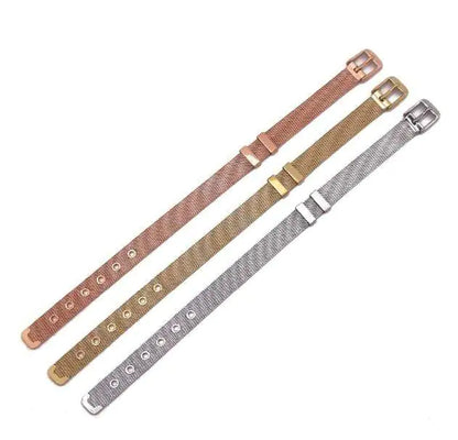Stainless Steel Slider Bracelet - Rose Gold