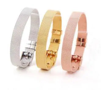 Stainless Steel Slider Bracelet - Gold
