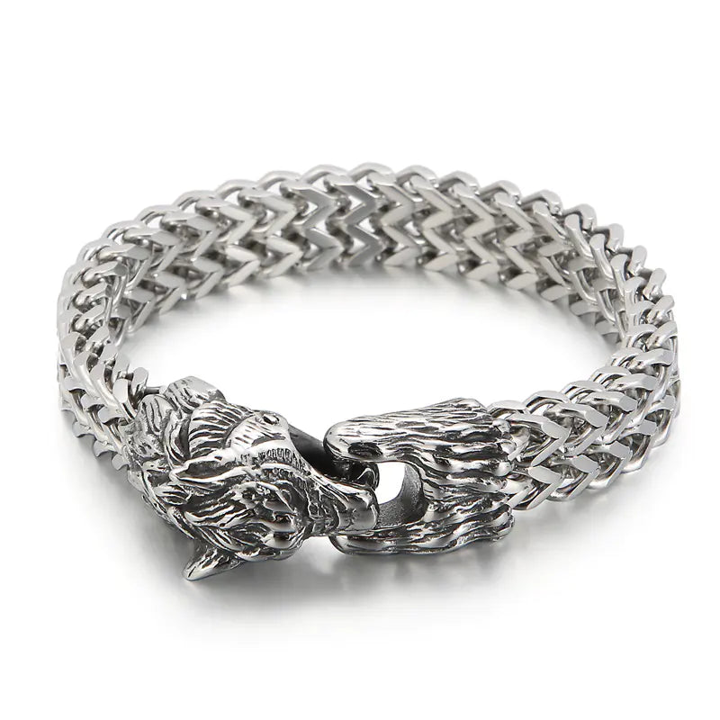 Vintage Stainless Steel Animal Series Jewelry Bracelet