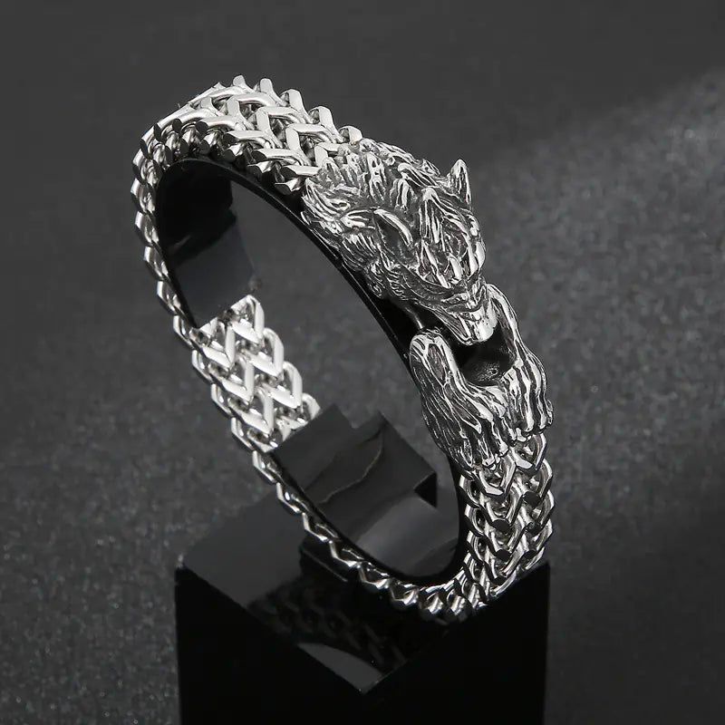Vintage Stainless Steel Animal Series Jewelry Bracelet
