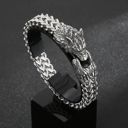 Vintage Stainless Steel Animal Series Jewelry Bracelet