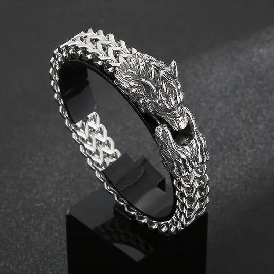 Vintage Stainless Steel Animal Series Jewelry Bracelet