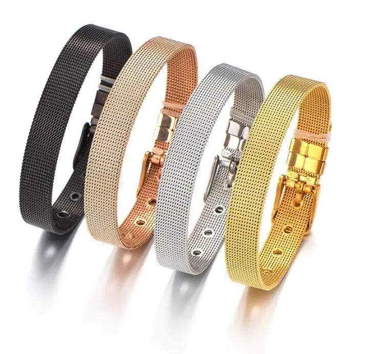 Stainless Steel Slider Bracelet - Rose Gold